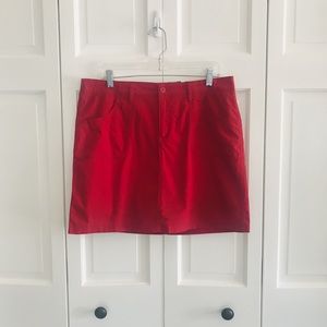NWT Red Cotton Skort